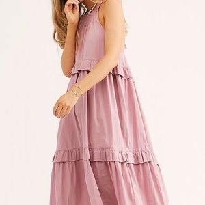 free people Anita midi dress, blush pink